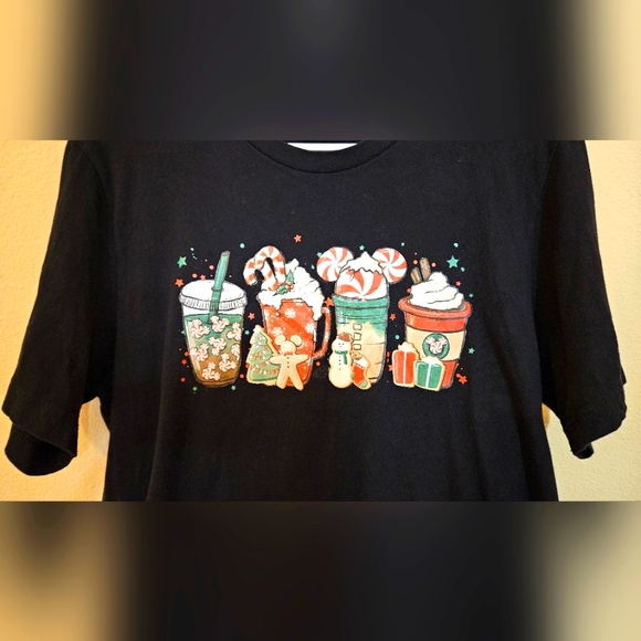 Christmas Mickey women's t shirt size L - Picture 2 of 4